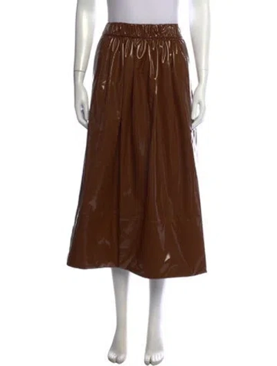 Pre-owned Tibi Midi Length Skirt In Brown