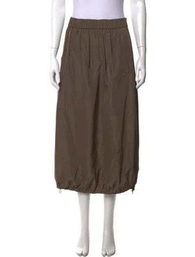 Pre-owned Tibi Midi Length Skirt In Brown