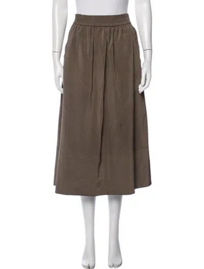 Pre-owned Tibi Midi Length Skirt In Brown