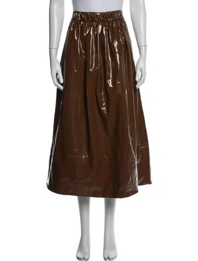 Pre-owned Tibi Midi Length Skirt In Brown
