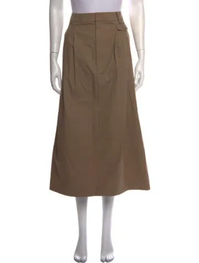 Pre-owned Tibi Midi Length Skirt In Brown