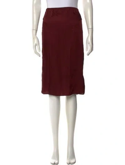Pre-owned Tibi Midi Length Skirt In Burgundy