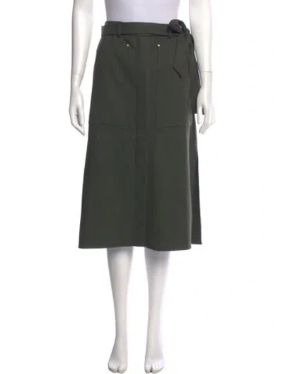 Pre-owned Tibi Midi Length Skirt In Green