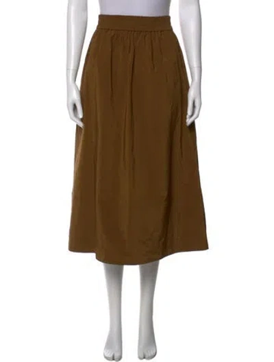 Pre-owned Tibi Midi Length Skirt In Green