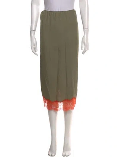 Pre-owned Tibi Midi Length Skirt In Green
