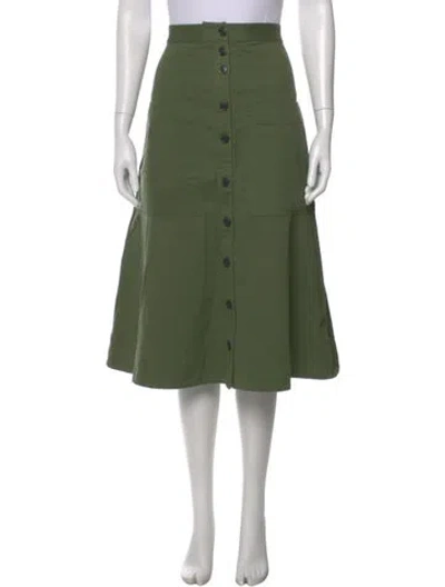 Pre-owned Tibi Midi Length Skirt In Green