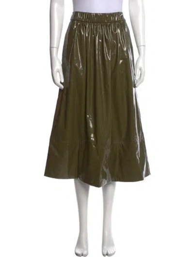 Pre-owned Tibi Midi Length Skirt In Green