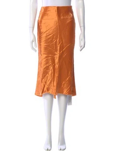 Pre-owned Tibi Midi Length Skirt In Orange