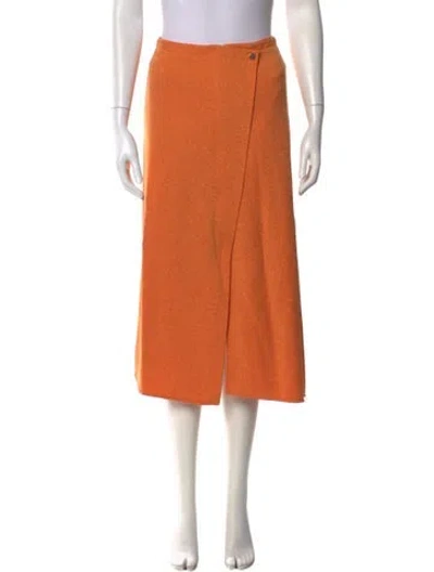Pre-owned Tibi Midi Length Skirt In Orange