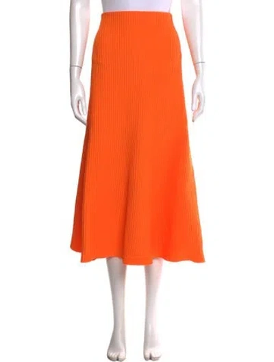 Pre-owned Tibi Midi Length Skirt In Orange