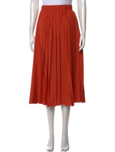 Pre-owned Tibi Midi Length Skirt In Orange