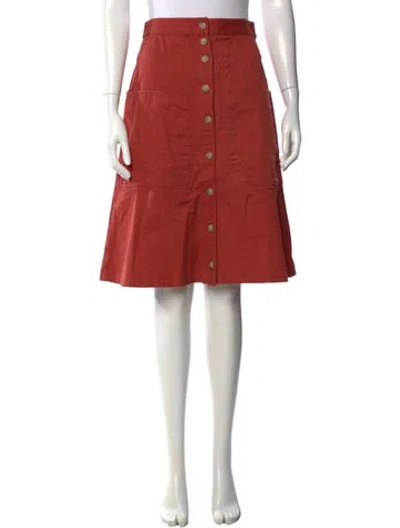 Pre-owned Tibi Midi Length Skirt In Orange