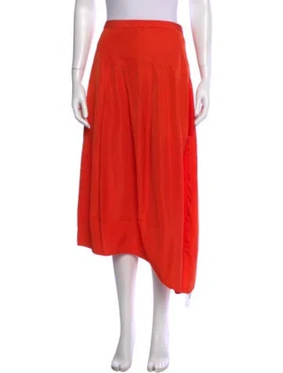 Pre-owned Tibi Midi Length Skirt In Red