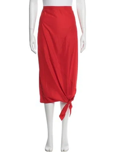 Pre-owned Tibi Midi Length Skirt In Red