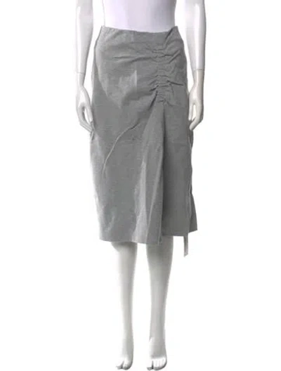 Pre-owned Tibi Midi Length Skirt In Silver