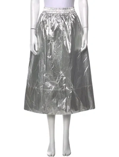 Pre-owned Tibi Midi Length Skirt In Silver