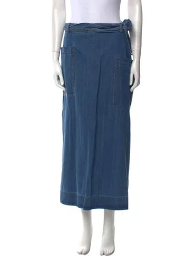 Pre-owned Tibi Midi Length Skirt W/ Tags In Blue