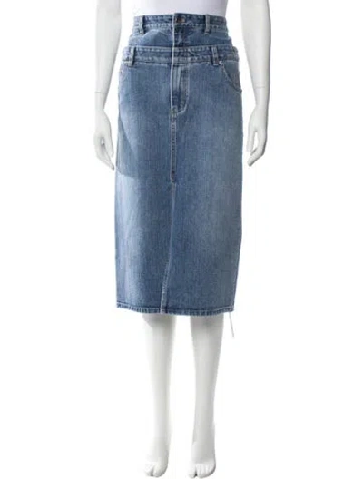 Pre-owned Tibi Midi Length Skirt W/ Tags In Blue