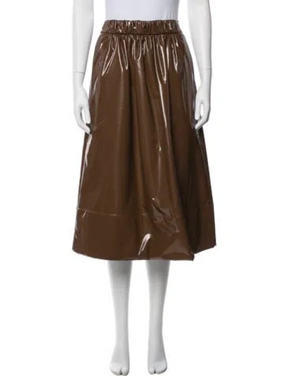 Pre-owned Tibi Midi Length Skirt W/ Tags In Brown