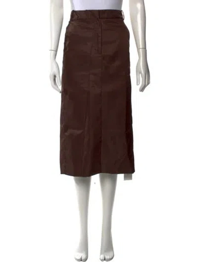 Pre-owned Tibi Midi Length Skirt W/ Tags In Brown