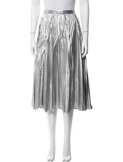 Pre-owned Tibi Midi Length Skirt W/ Tags In Silver