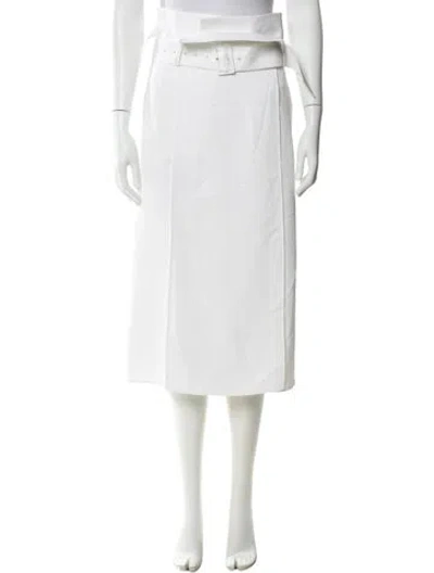 Pre-owned Tibi Midi Length Skirt W/ Tags In White