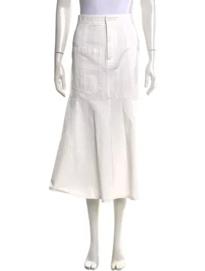 Pre-owned Tibi Midi Length Skirt W/ Tags In White