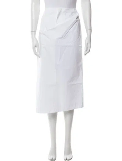 Pre-owned Tibi Midi Length Skirt W/ Tags In White