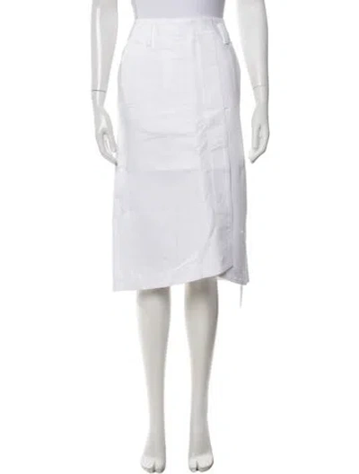 Pre-owned Tibi Midi Length Skirt W/ Tags In White
