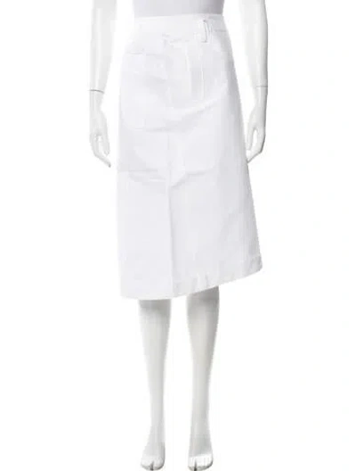 Pre-owned Tibi Midi Length Skirt W/ Tags In White