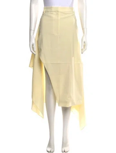 Pre-owned Tibi Midi Length Skirt W/ Tags In Yellow