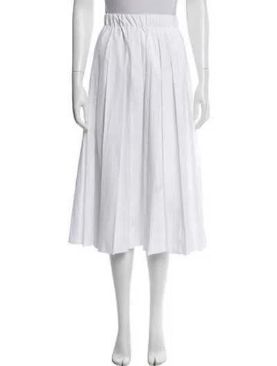 Pre-owned Tibi Midi Length Skirt In White