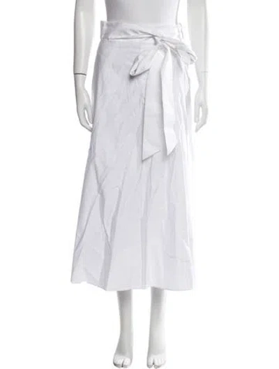 Pre-owned Tibi Midi Length Skirt In White
