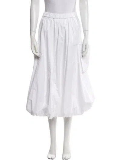 Pre-owned Tibi Midi Length Skirt In White