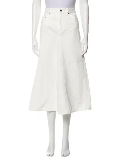 Pre-owned Tibi Midi Length Skirt In White