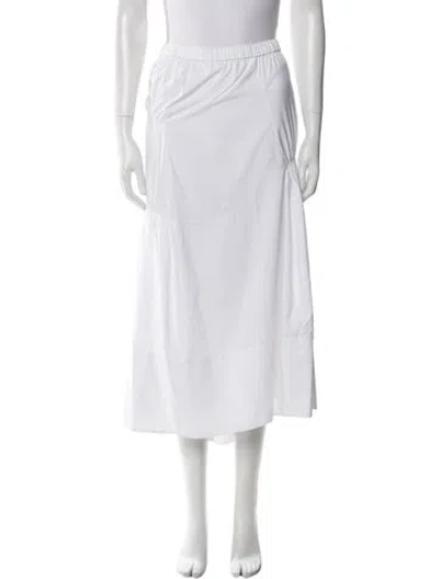 Pre-owned Tibi Midi Length Skirt In White