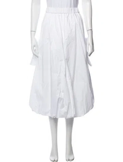 Pre-owned Tibi Midi Length Skirt In White