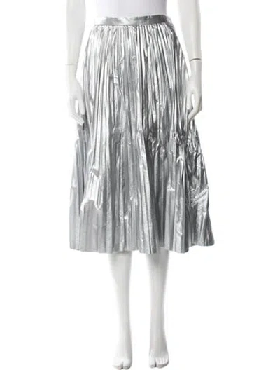 Pre-owned Tibi Midi Length Skirt In White