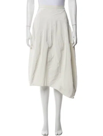 Pre-owned Tibi Midi Length Skirt In White