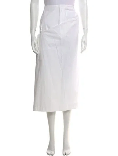 Pre-owned Tibi Midi Length Skirt In White