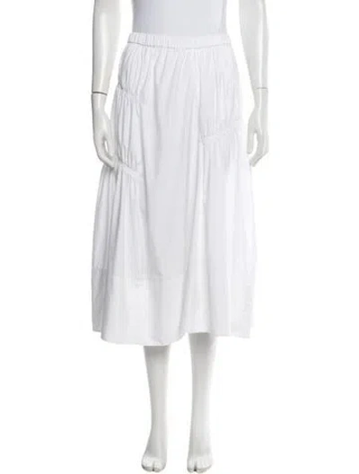 Pre-owned Tibi Midi Length Skirt In White