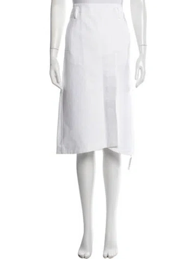 Pre-owned Tibi Midi Length Skirt In White