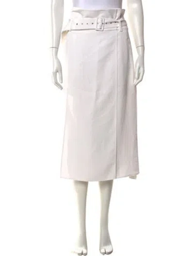 Pre-owned Tibi Midi Length Skirt In White
