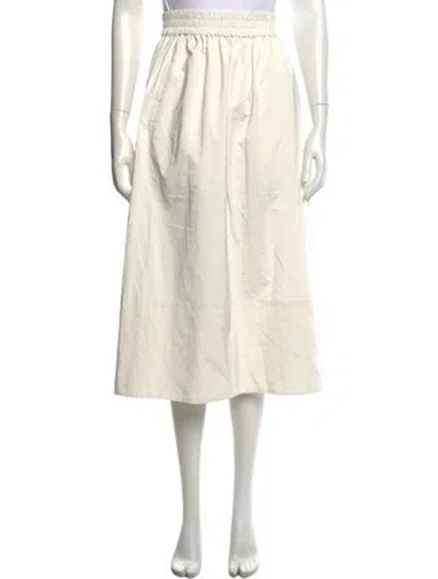 Pre-owned Tibi Midi Length Skirt In White