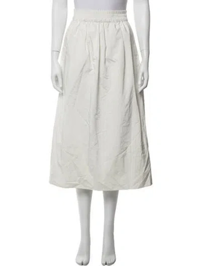 Pre-owned Tibi Midi Length Skirt In White