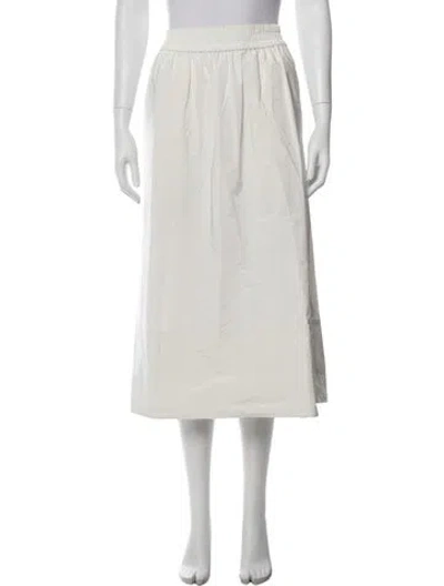 Pre-owned Tibi Midi Length Skirt In White