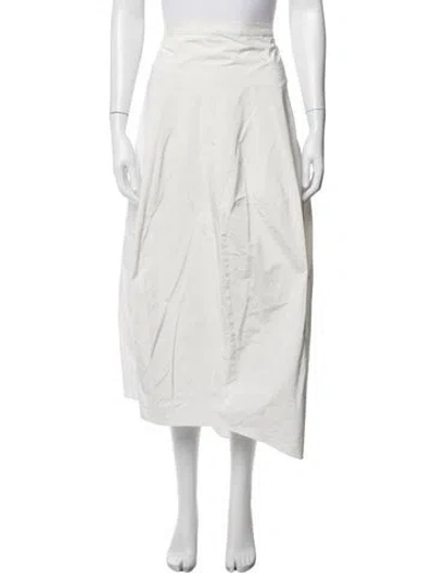 Pre-owned Tibi Midi Length Skirt In White