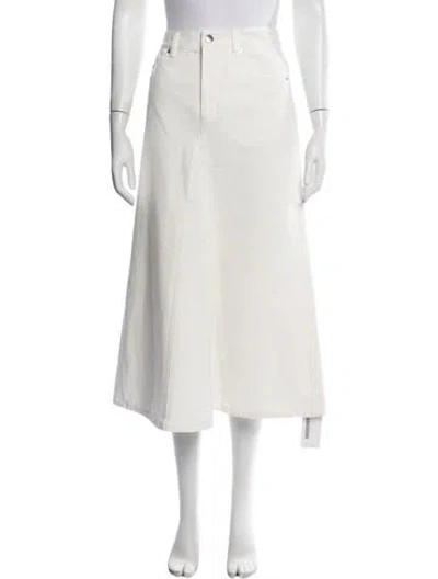 Pre-owned Tibi Midi Length Skirt In White