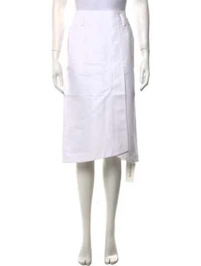 Pre-owned Tibi Midi Length Skirt In White