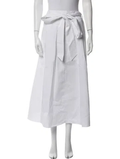 Pre-owned Tibi Midi Length Skirt In White